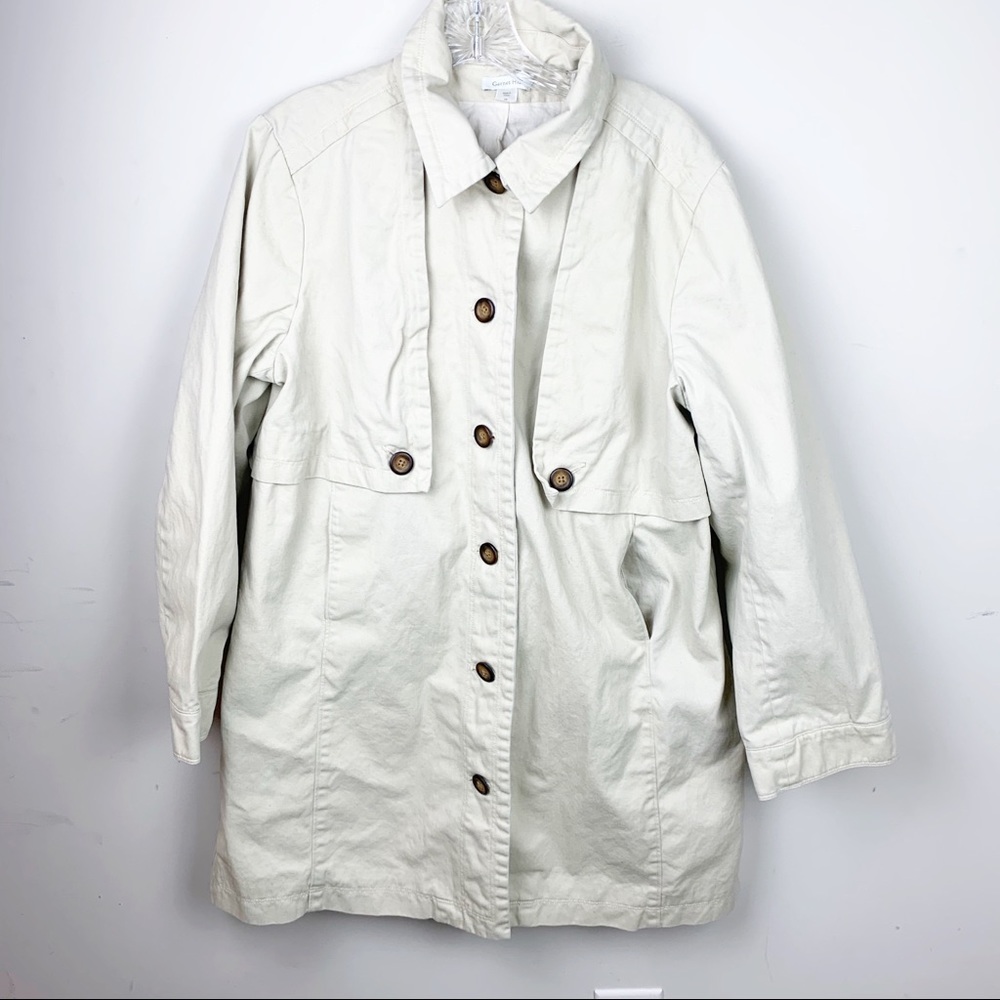 Garnet Hill Trench Coat Jacket Organic Cotton